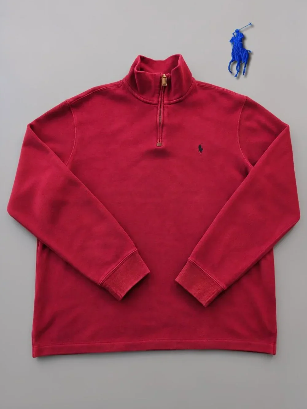 Polo Ralph Lauren Burgundy Half-Zip Pullover Men's L
